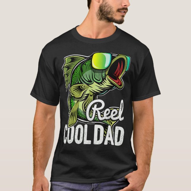 Camiseta Los hombres roman Guay papá pescando gafas de sol  (Anverso)
