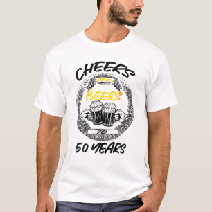 Camiseta Los Hombres Saludan Y Cervezas Mi Perforada De 50