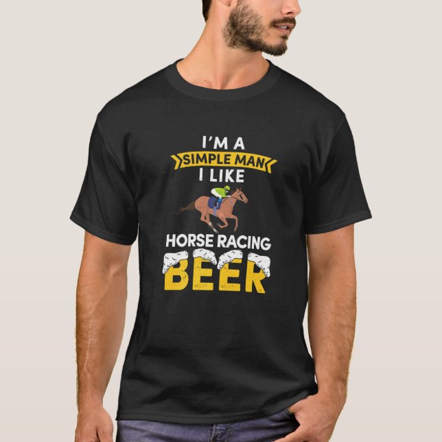 Camiseta Los Hombres Sencillos Aman La Carreras De Caballos (Anverso)