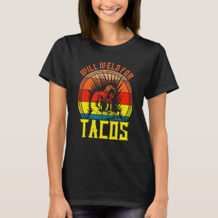 Camiseta Los hombres soldarán por tacos traje de soldador d