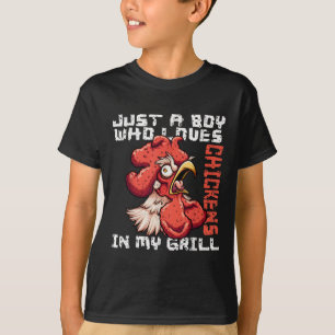 Camiseta Los Hombres Son Sólo Un Niño Que Ama Las Gallinas,