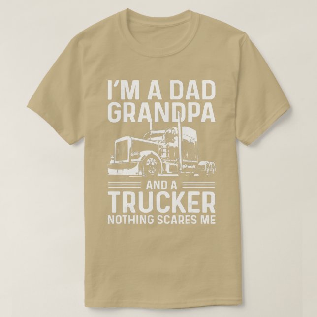 Camiseta Los Hombres Soy Un Abuelo Papá Y Un Camionero Grac (Diseño del anverso)
