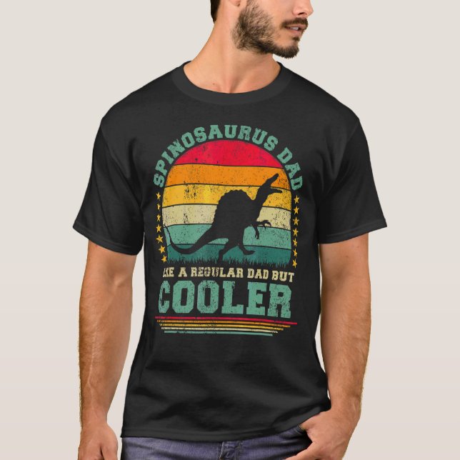 Camiseta Los Hombres Spinosaurus Papá Como Un Padre Regular (Anverso)