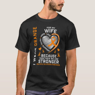 Camiseta Los Hombres Usan Naranja Para Mi Esclerosis Múltip