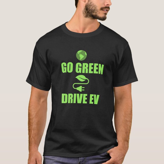 CAMISETA LOS HOMBRES VAN VERDE - CONDUCIR EV (Anverso)