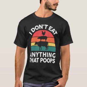 Camiseta Los Hombres Vegan-Shirt No Comen Nada Veganismo De
