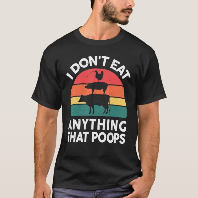 Camiseta Los Hombres Vegan-Shirt No Comen Nada Veganismo De (Anverso)