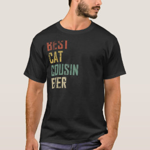 Camiseta Los hombres vintage a mejor primo de gatos en el d