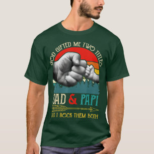 Camiseta Los Hombres Vintage Dios Me Regaló Dos Títulos Pap