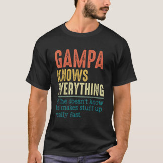 Camiseta Los hombres vintage Gampa lo saben todo para el pa