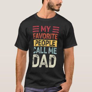 Camiseta Los Hombres Vintage Mi Gente Favorita Me Llama Pap