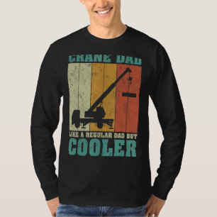 Camiseta Los Hombres Vintage Retro Crane Dad Como A Un Padr