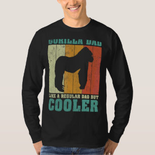 Camiseta Los Hombres Vintage Retro Gorila Papá Como Un Padr