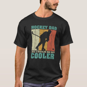 Camiseta Los Hombres Vintage Retro Hockey Papá Como Un Padr