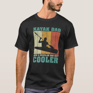 Camiseta Los Hombres Vintage Retro Kayak Papá Como Un Padre