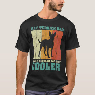 Camiseta Los Hombres Vintage Retro Rat Terrier Dad Como A
