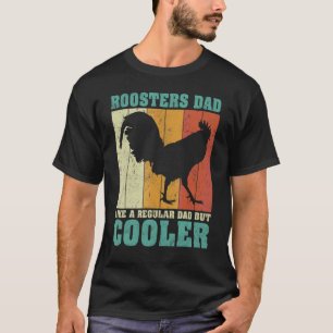 Camiseta Los Hombres Vintage Retro Rooster Papá Como Un Pad