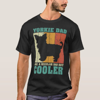 Camiseta Los Hombres Vintage Retro Yorkie Dad Como A Un Pad