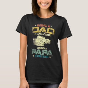 Camiseta Los Hombres Vintage Ser Papá Es Un Honor Ser Un Gr