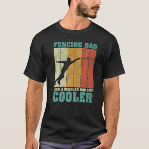 Camiseta Los Hombres Vintan Al Retro Esgrimiendo A Papá Com