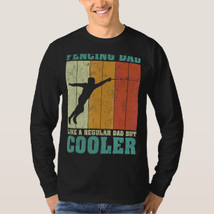 Camiseta Los Hombres Vintan Al Retro Esgrimiendo A Papá Com