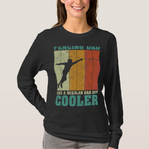 Camiseta Los Hombres Vintan Al Retro Esgrimiendo A Papá Com