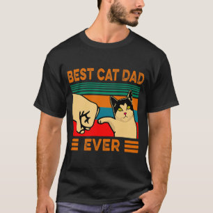 Camiseta Los Hombres Vintan El Mejor Padre Gato Que Nunca P