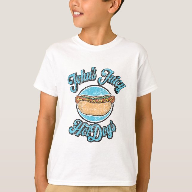 Camiseta Los Hotdogs Jugosos de John (Anverso)