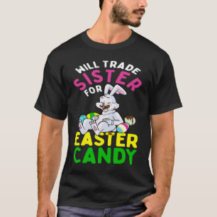 Camiseta Los Huevos De Chocolate De Bunny Comen A La Herman