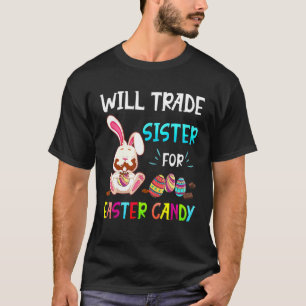Camiseta Los Huevos De Chocolate De Bunny Comen A La Herman
