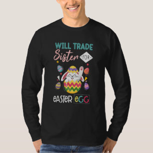 Camiseta Los Huevos De Chocolate De Bunny Comen A La Herman