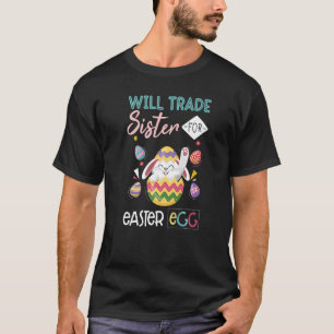 Camiseta Los Huevos De Chocolate De Bunny Comen A La Herman
