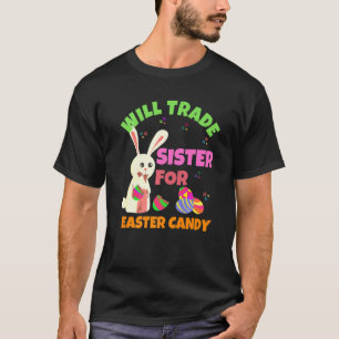 Camiseta Los Huevos De Chocolate De Bunny Comen A La Herman
