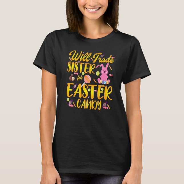 Camiseta Los Huevos De Chocolate De Bunny Comen A La Herman (Anverso)