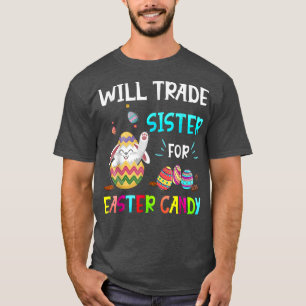 Camiseta Los Huevos De Chocolate De Bunny Comen A La Herman