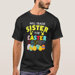 Camiseta Los Huevos De Chocolate De Bunny Comen A La Herman