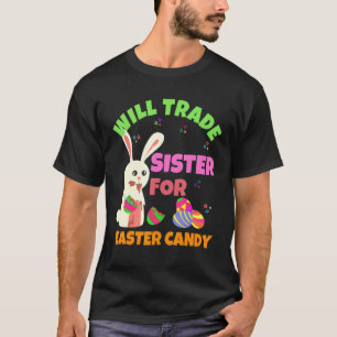 Camiseta Los Huevos De Chocolate De Bunny Comen A La Herman