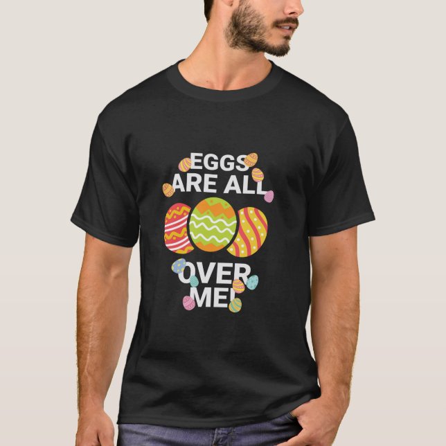 Camiseta Los Huevos Están Por Mi Pascua Graciosa Niña De Po (Anverso)
