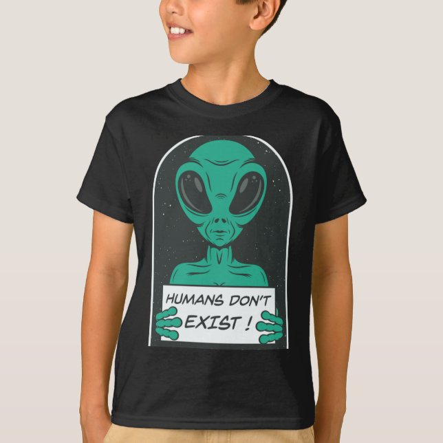 Camiseta Los humanos extraterrestres no existen (Anverso)