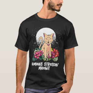 Camiseta Los humanos me estresan gato humor de gatito