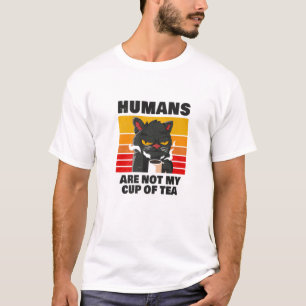 Camiseta Los Humanos No Son Mi Taza De Té Grumpy Black Mug 