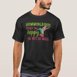 Camiseta Los Hummingbirds Me Hacen Feliz Ave De Flor
