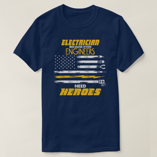 Camiseta Los ingenieros necesitan a los héroes  (Diseño del anverso)