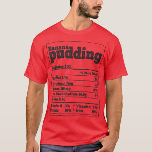 Camiseta Los Ingredientes De La Banana Pudding De Hechos So