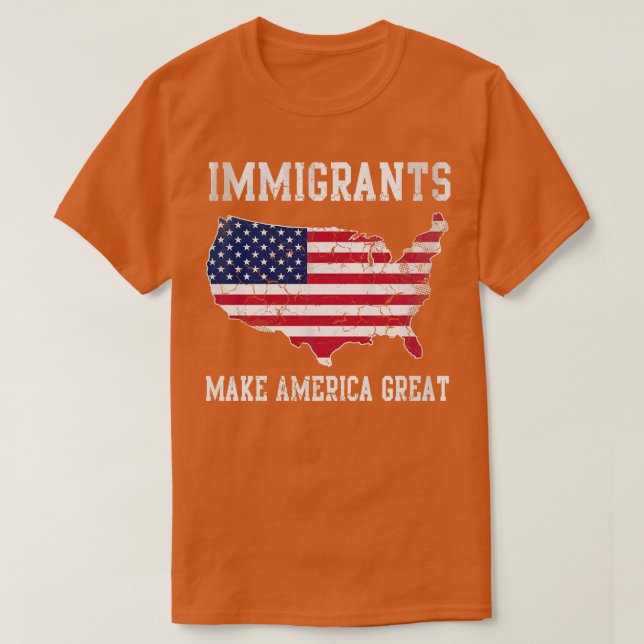 Camiseta Los inmigrantes grandes (Diseño del anverso)