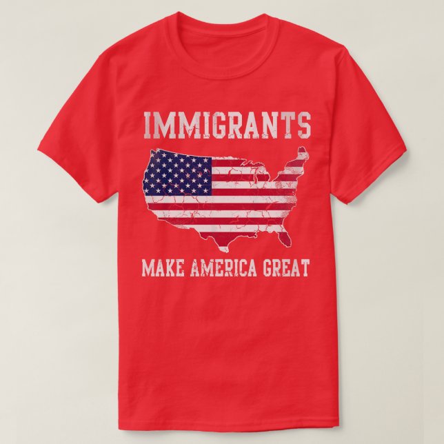 Camiseta Los inmigrantes grandes (Diseño del anverso)