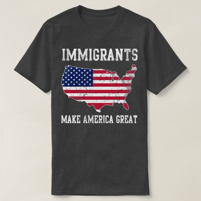 Camiseta Los inmigrantes grandes (Diseño del anverso)