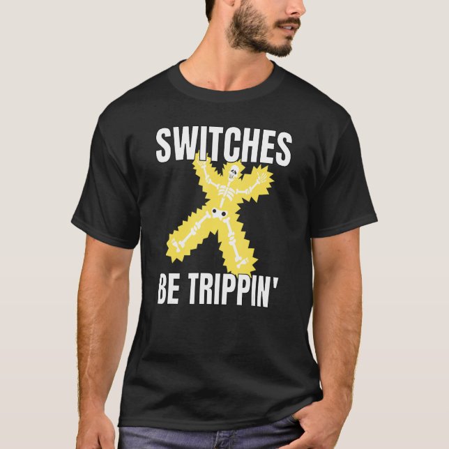 Camiseta Los interruptores son cómicos de Trippin Electrici (Anverso)
