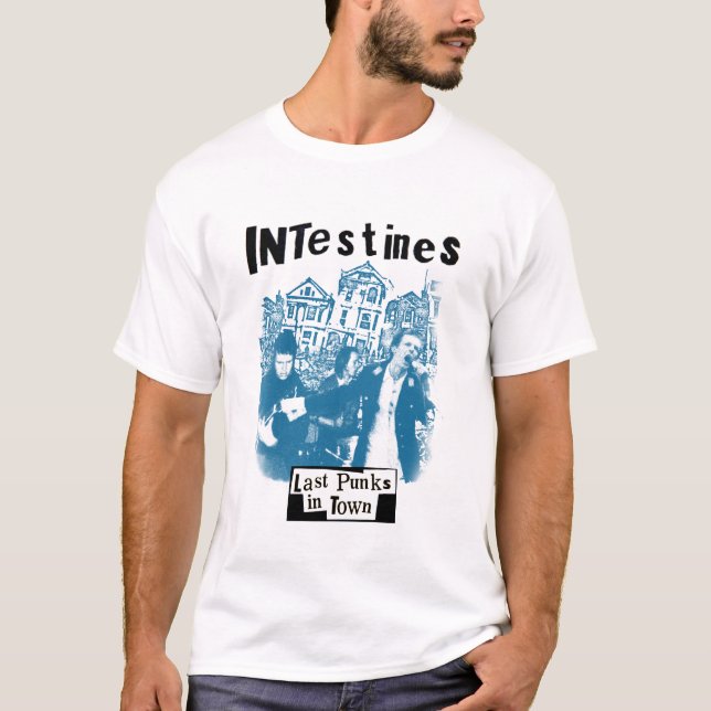 Camiseta Los intestinos duran punks en ciudad (Anverso)
