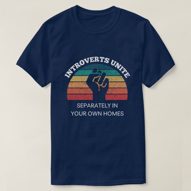 Camiseta Los introvertidos se unen en sus propias casas gra (Diseño del anverso)